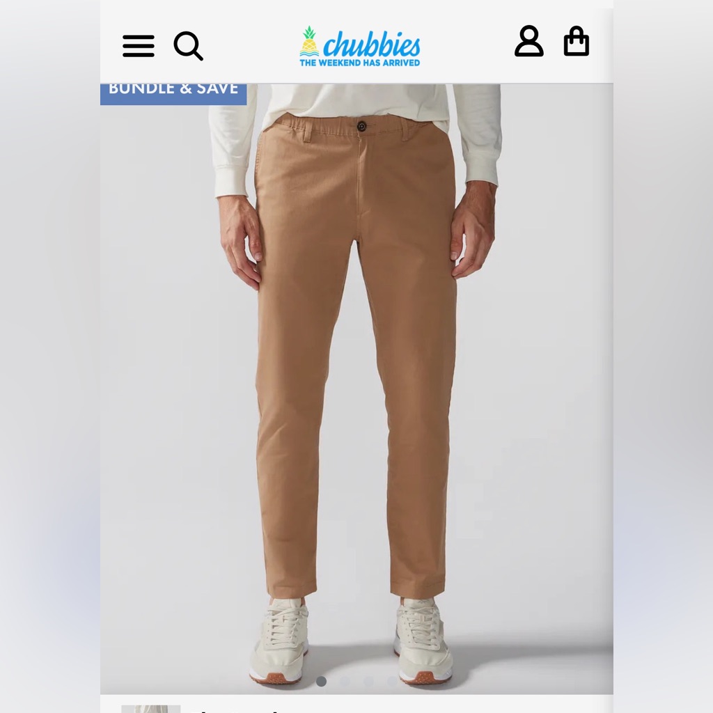 Chubbies Never Worn Originals Stretch Twill Pants